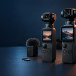 مقایسه دوربین‌های جیبی Osmo Pocket 4 و Pocket 3 برای ولاگ و تولید محتوا به همراه میکروفون بی‌سیم و لوازم جانبی